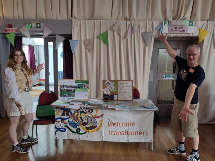 Tilly and Richard at the Transition Town Totness celebration. All pictures are from Richard