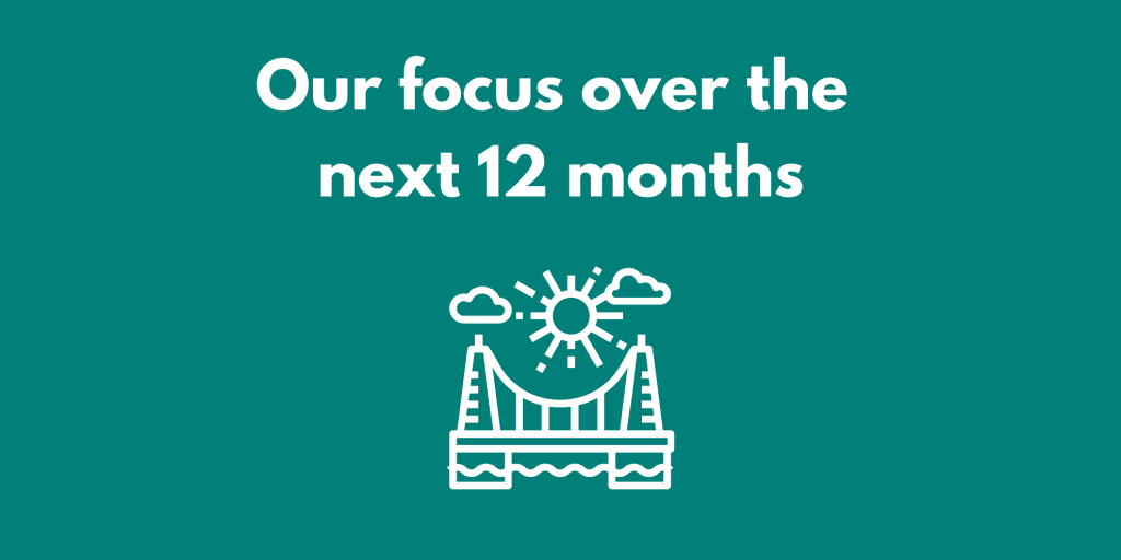 Our focus over the next 12 months